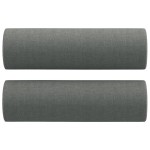 vidaXL Perne decorative, 2 buc., gri închis, Ø15x50 cm, textil vidaXL Perne decorative, 2 buc., gri închis, Ø15x50 cm, textil