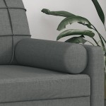 vidaXL Perne decorative, 2 buc., gri închis, Ø15x50 cm, textil vidaXL Perne decorative, 2 buc., gri închis, Ø15x50 cm, textil