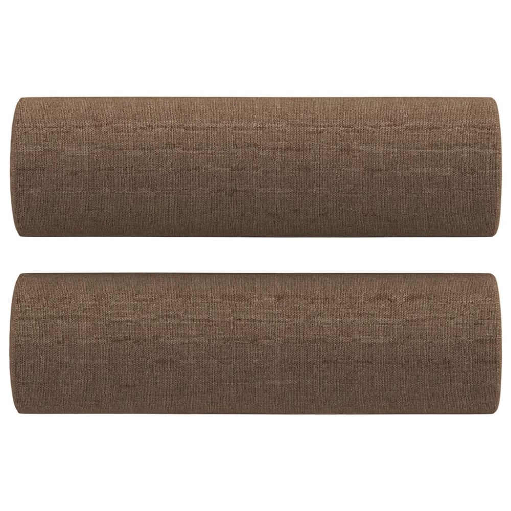 vidaXL Perne decorative, 2 buc., maro, Ø15x50 cm, textil