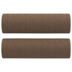 vidaXL Perne decorative, 2 buc., maro, Ø15x50 cm, textil vidaXL Perne decorative, 2 buc., maro, Ø15x50 cm, textil