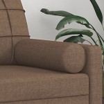 vidaXL Perne decorative, 2 buc., maro, Ø15x50 cm, textil vidaXL Perne decorative, 2 buc., maro, Ø15x50 cm, textil