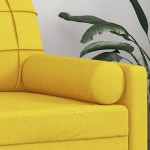 vidaXL Perne decorative, 2 buc., galben deschis, Ø15x50 cm, textil vidaXL Perne decorative, 2 buc., galben deschis, Ø15x50 cm, textil