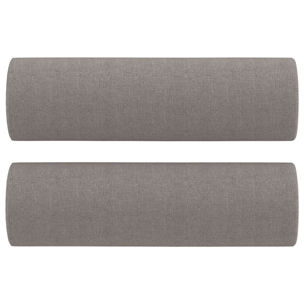 vidaXL Perne decorative, 2 buc., gri taupe, Ø15x50 cm, textil
