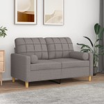 vidaXL Perne decorative, 2 buc., gri taupe, Ø15x50 cm, textil vidaXL Perne decorative, 2 buc., gri taupe, Ø15x50 cm, textil