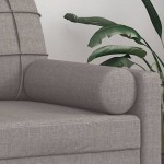 vidaXL Perne decorative, 2 buc., gri taupe, Ø15x50 cm, textil vidaXL Perne decorative, 2 buc., gri taupe, Ø15x50 cm, textil
