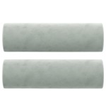 vidaXL Perne decorative, 2 buc., gri deschis, Ø15x50 cm, catifea vidaXL Perne decorative, 2 buc., gri deschis, Ø15x50 cm, catifea