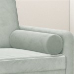 vidaXL Perne decorative, 2 buc., gri deschis, Ø15x50 cm, catifea vidaXL Perne decorative, 2 buc., gri deschis, Ø15x50 cm, catifea