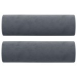 vidaXL Perne decorative, 2 buc., gri închis, Ø15x50 cm, catifea vidaXL Perne decorative, 2 buc., gri închis, Ø15x50 cm, catifea
