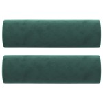 vidaXL Perne decorative, 2 buc., verde închis, Ø15x50 cm, catifea vidaXL Perne decorative, 2 buc., verde închis, Ø15x50 cm, catifea