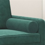 vidaXL Perne decorative, 2 buc., verde închis, Ø15x50 cm, catifea vidaXL Perne decorative, 2 buc., verde închis, Ø15x50 cm, catifea