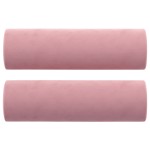 vidaXL Perne decorative, 2 buc., roz, Ø15x50 cm, catifea vidaXL Perne decorative, 2 buc., roz, Ø15x50 cm, catifea
