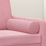 vidaXL Perne decorative, 2 buc., roz, Ø15x50 cm, catifea vidaXL Perne decorative, 2 buc., roz, Ø15x50 cm, catifea