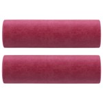 vidaXL Perne decorative, 2 buc., roșu vin, Ø15x50 cm, catifea vidaXL Perne decorative, 2 buc., roșu vin, Ø15x50 cm, catifea