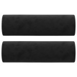 vidaXL Perne decorative, 2 buc., negru, Ø15x50 cm, catifea vidaXL Perne decorative, 2 buc., negru, Ø15x50 cm, catifea