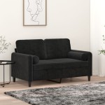 vidaXL Perne decorative, 2 buc., negru, Ø15x50 cm, catifea vidaXL Perne decorative, 2 buc., negru, Ø15x50 cm, catifea