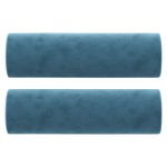 vidaXL Perne decorative, 2 buc., albastru, Ø15x50 cm, catifea vidaXL Perne decorative, 2 buc., albastru, Ø15x50 cm, catifea