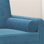 vidaXL Perne decorative, 2 buc., albastru, Ø15x50 cm, catifea vidaXL Perne decorative, 2 buc., albastru, Ø15x50 cm, catifea