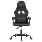 vidaXL Scaun de gaming pivotant, negru, piele ecologică