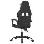vidaXL Scaun de gaming pivotant, negru, piele ecologică