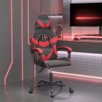 vidaXL Scaun de gaming pivotant, negru și roșu, piele ecologică