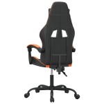 vidaXL Scaun de gaming pivotant, negru și portocaliu, piele ecologică