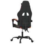 vidaXL Scaun de gaming pivotant, negru și portocaliu, piele ecologică