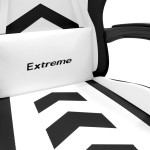 vidaXL Scaun de gaming pivotant cu suport picioare alb&negru piele eco