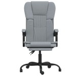 vidaXL Fotoliu de birou rabatabil, gri deschis, textil vidaXL Fotoliu de birou rabatabil, gri deschis, textil