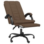 vidaXL Fotoliu de birou rabatabil, maro, textil