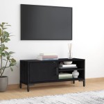 vidaXL Comodă TV, negru, 90x30x40 cm, lemn de pin masiv vidaXL Comodă TV, negru, 90x30x40 cm, lemn de pin masiv