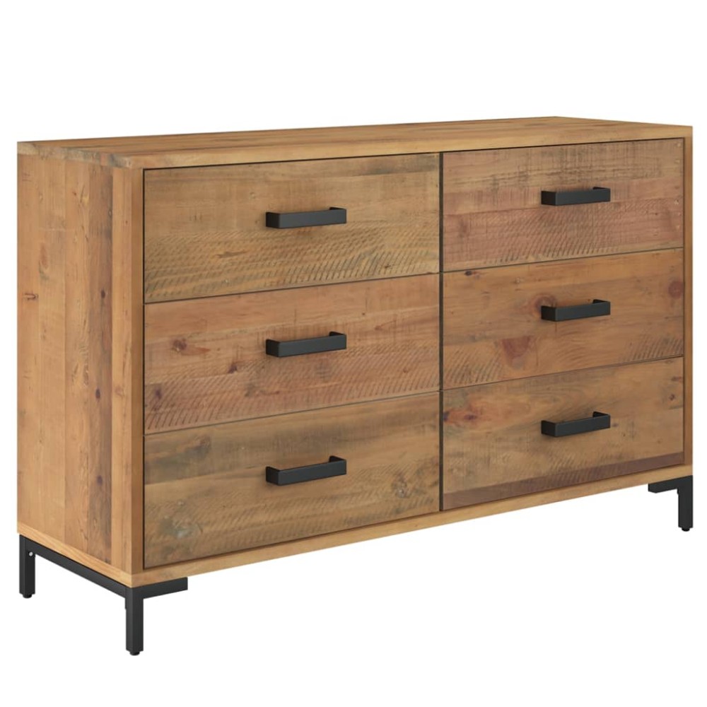 vidaXL Servantă, maro, 110x35x70 cm, lemn masiv de pin reciclat