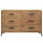 vidaXL Servantă, maro, 110x35x70 cm, lemn masiv de pin reciclat
