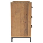 vidaXL Servantă, maro, 110x35x70 cm, lemn masiv de pin reciclat