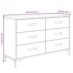 vidaXL Servantă, maro, 110x35x70 cm, lemn masiv de pin reciclat
