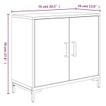 vidaXL Servantă, maro, 75x35x70 cm, lemn masiv de pin reciclat