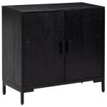 vidaXL Servantă, negru, 75x35x70 cm, lemn masiv de pin reciclat vidaXL Servantă, negru, 75x35x70 cm, lemn masiv de pin reciclat
