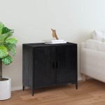 vidaXL Servantă, negru, 75x35x70 cm, lemn masiv de pin reciclat vidaXL Servantă, negru, 75x35x70 cm, lemn masiv de pin reciclat