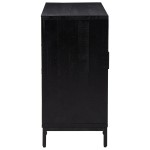 vidaXL Servantă, negru, 75x35x70 cm, lemn masiv de pin reciclat vidaXL Servantă, negru, 75x35x70 cm, lemn masiv de pin reciclat