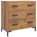 vidaXL Comodă cu sertare 75x35x70 cm, lemn masiv de pin vidaXL Comodă cu sertare 75x35x70 cm, lemn masiv de pin