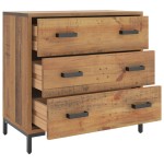 vidaXL Comodă cu sertare 75x35x70 cm, lemn masiv de pin vidaXL Comodă cu sertare 75x35x70 cm, lemn masiv de pin