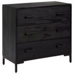 vidaXL Dulap cu sertare, negru, 75x35x70 cm, lemn masiv pin vidaXL Dulap cu sertare, negru, 75x35x70 cm, lemn masiv pin