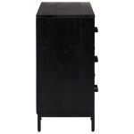 vidaXL Dulap cu sertare, negru, 75x35x70 cm, lemn masiv pin vidaXL Dulap cu sertare, negru, 75x35x70 cm, lemn masiv pin