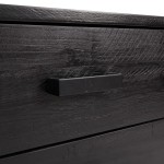 vidaXL Dulap cu sertare, negru, 75x35x70 cm, lemn masiv pin vidaXL Dulap cu sertare, negru, 75x35x70 cm, lemn masiv pin