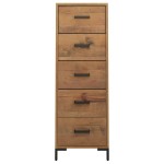 vidaXL Dulap cu sertare, 42x35x110 cm, lemn masiv de pin reciclat