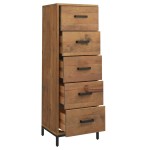 vidaXL Dulap cu sertare, 42x35x110 cm, lemn masiv de pin reciclat