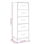 vidaXL Dulap cu sertare, 42x35x110 cm, lemn masiv de pin reciclat