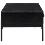 vidaXL Măsuță de cafea, negru, 90x50x35 cm, lemn masiv de pin reciclat vidaXL Măsuță de cafea, negru, 90x50x35 cm, lemn masiv de pin reciclat