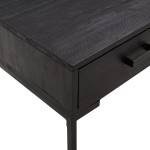 vidaXL Măsuță de cafea, negru, 90x50x35 cm, lemn masiv de pin reciclat vidaXL Măsuță de cafea, negru, 90x50x35 cm, lemn masiv de pin reciclat