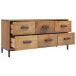 vidaXL Bancă de depozitare, maro, 110x30x45 cm, lemn masiv pin vidaXL Bancă de depozitare, maro, 110x30x45 cm, lemn masiv pin