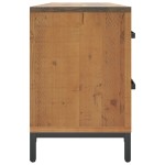 vidaXL Bancă de depozitare, maro, 110x30x45 cm, lemn masiv pin vidaXL Bancă de depozitare, maro, 110x30x45 cm, lemn masiv pin